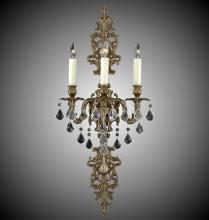 American Brass & Crystal WS9489-A-01G-PI - Three Light Wall Sconce